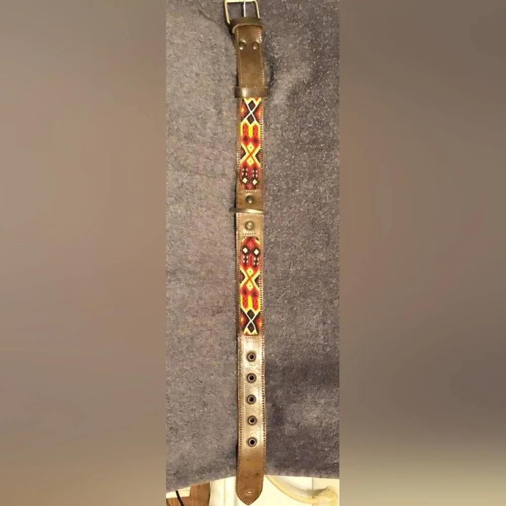 Leather And Macrame Dog Collar